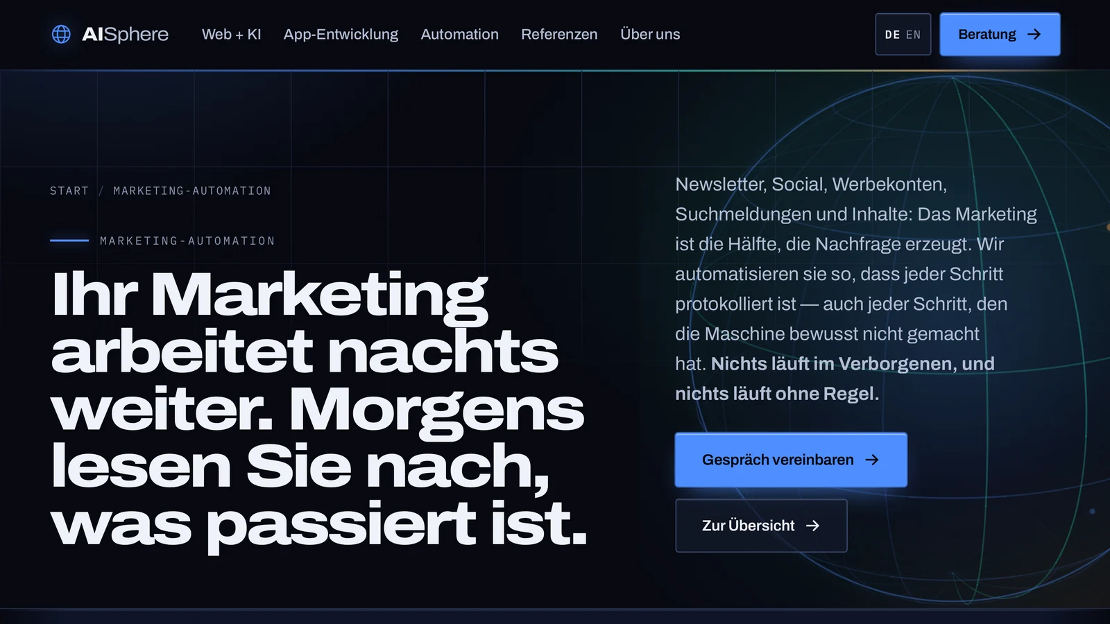 Marketing-Automation bei AISphere: «Ihr Marketing arbeitet nachts weiter.»